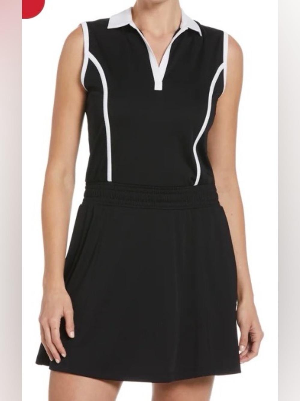 Callaway Color Block Golf Polo Dress Skirt Sz XL Navy Blue UPF 50 $104 MSRP